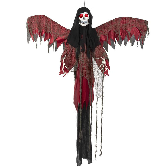 Latający szkielet na Halloween czerwony 198 cm