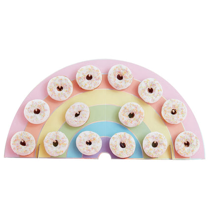 Tęczowa dekoracja stołu Donut Standard 64 cm