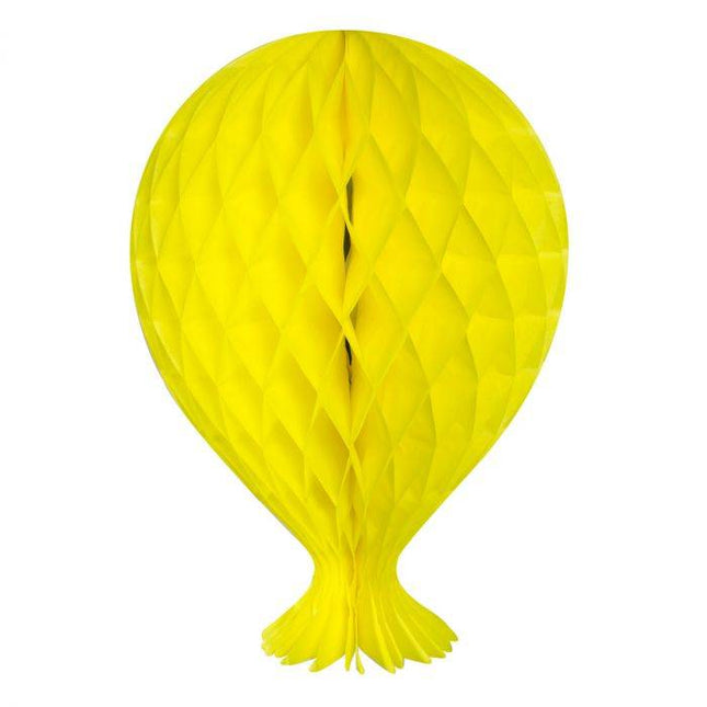 Balon w kształcie plastra miodu żółty 37 cm