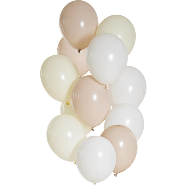 Balony beżowe 33cm 12szt