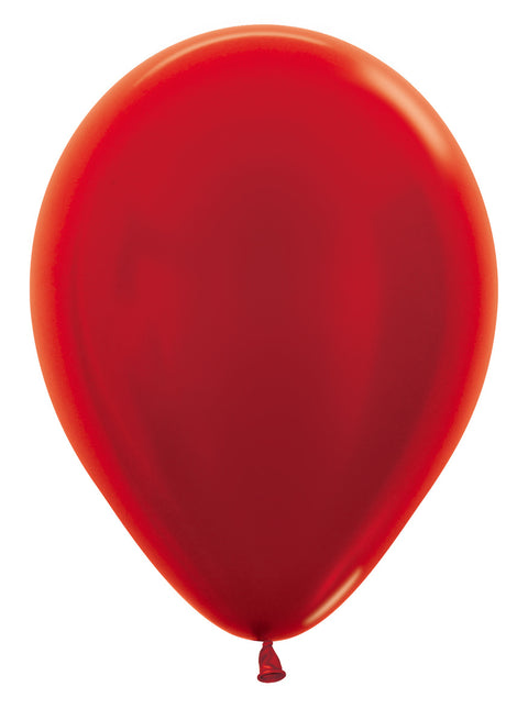 Balony Metallic Red 30cm 12szt