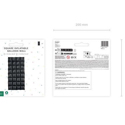 Ściana z czarnymi balonami 1,43 m