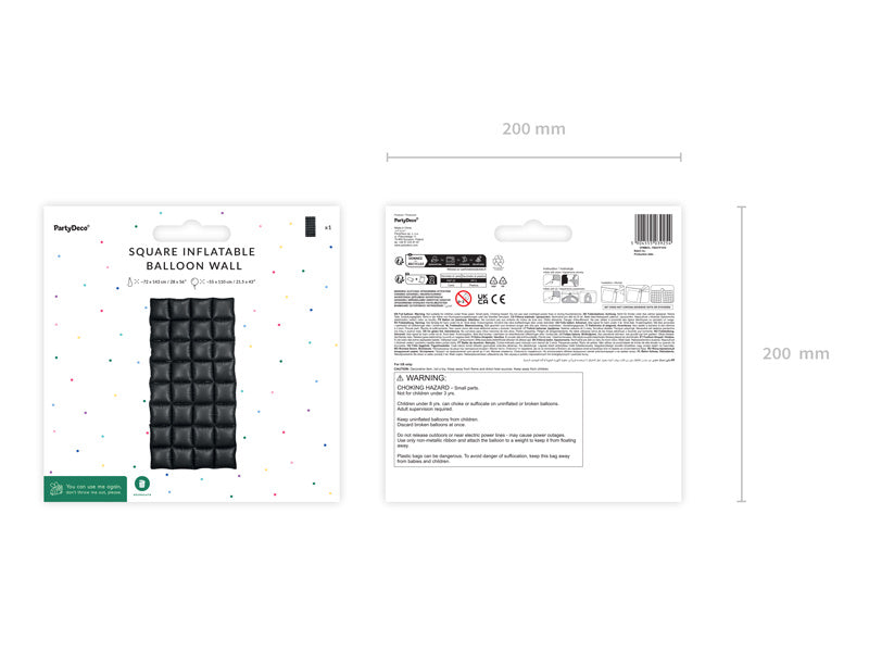Ściana z czarnymi balonami 1,43 m