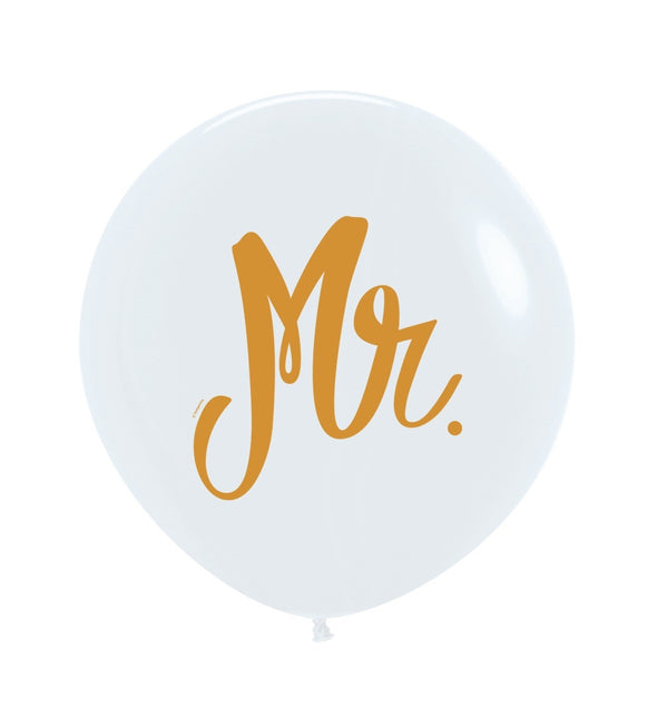 Balony Mr White 61cm 3szt