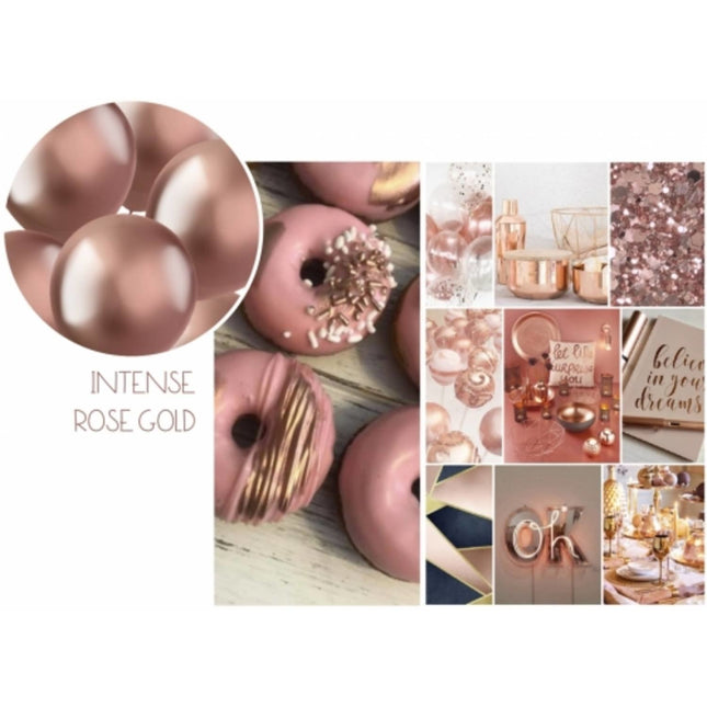 Balony Rose Gold Chrome 33cm 10szt