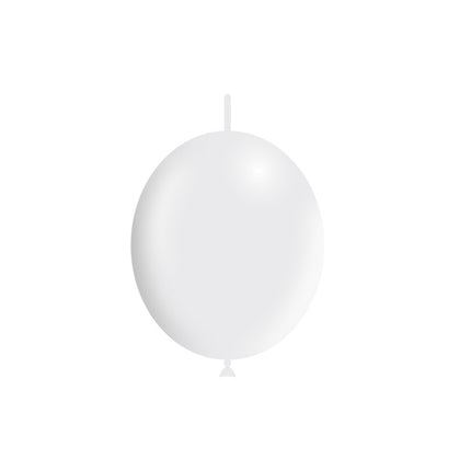 Balony z białym guzikiem 30cm 50szt