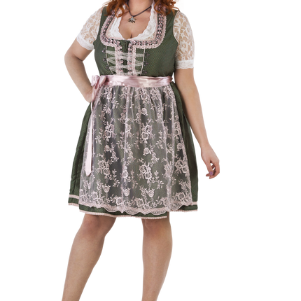 Biało-zielona sukienka Dirndl Oktoberfest Ladies 2 części