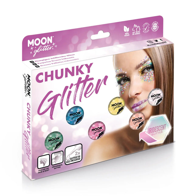 Moon Glitter Iridescent Chunky Glitter Cherry 3g