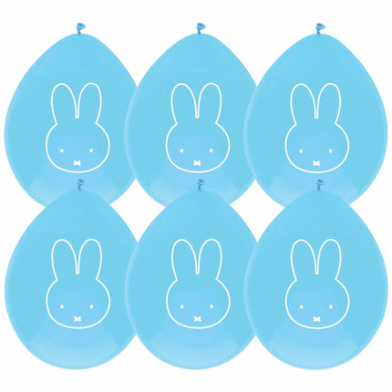 Balony Miffy jasnoniebieskie 30 cm 6 szt.