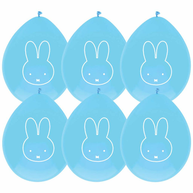 Balony Miffy Jasnoniebieskie 30cm 6szt