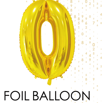 Balon foliowy Figurka 0 Gold 66cm