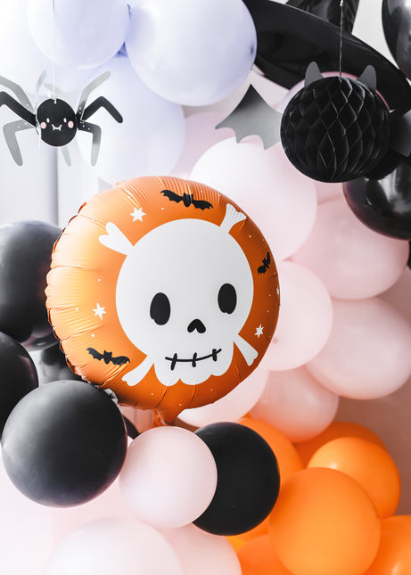 Balon helowy na Halloween Głowa Śmierci pusty 45cm