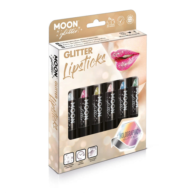 Moon Glitter Holographic Glitter Lipstick Rose Gold 4.2g