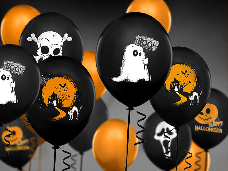 Balony na Halloween Boo 30cm 50szt