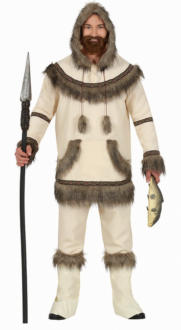 Męski kostium eskimoski w kolorze beżowym