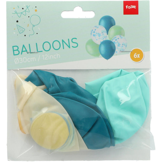 Balony Mix Blue 30cm 6szt