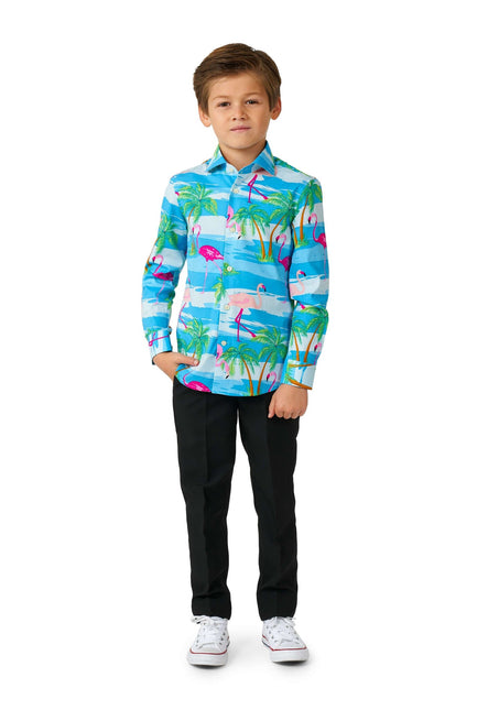 Hawaii Flamingo Shirt Boy OppoSuits