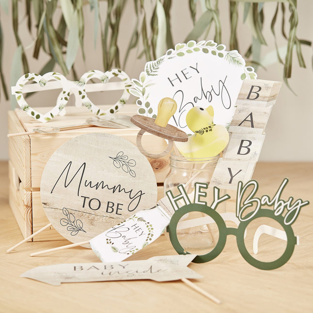 Rekwizyty do fotobudki Baby Shower 10szt