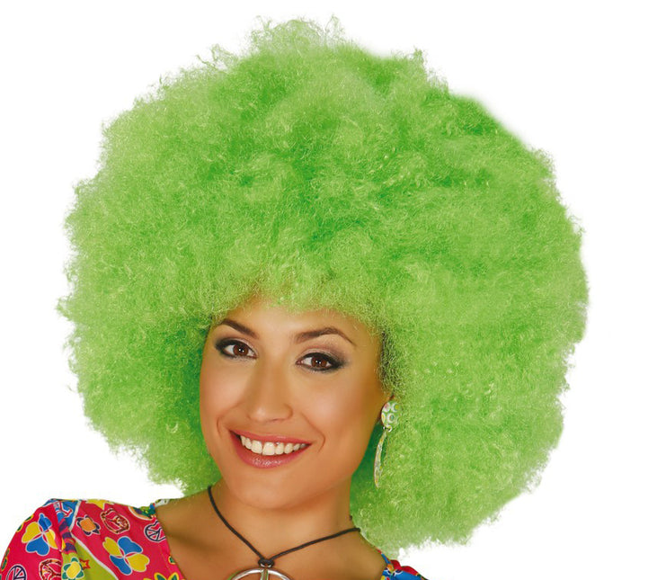 Zielona peruka afro