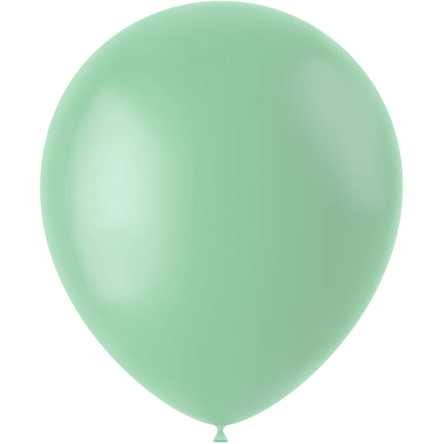 Miętowe zielone balony w proszku Pistache 33cm 10szt