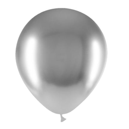 Balony srebrne chrom 30cm 50szt