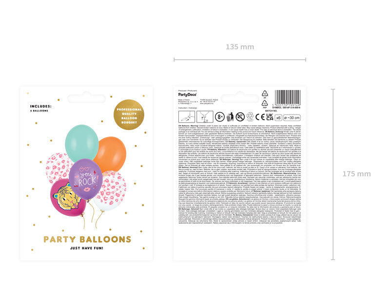 Balony You Rock Mix 30cm 6szt