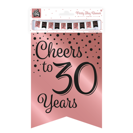 Banner 30 Years Pink Black 6m