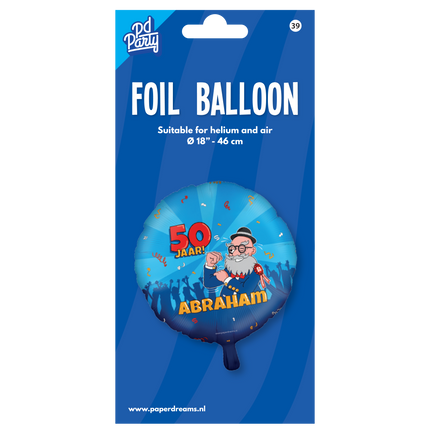 Balon helowy Abraham Cartoon Pusty 30cm