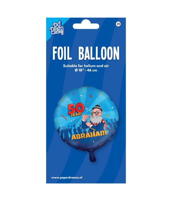 Balon helowy Abraham Cartoon Pusty 30cm