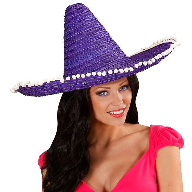 Sombrero niebiesko-fioletowe 50 cm