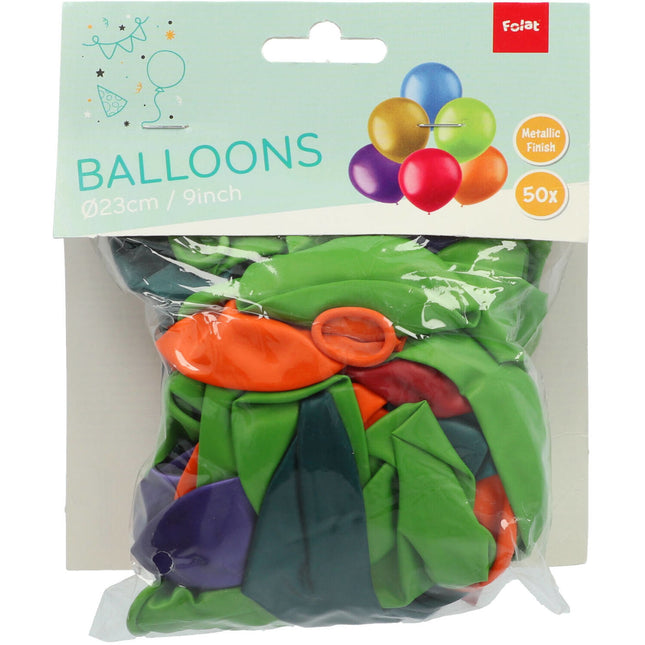 Balony kolorowe metaliczne 23cm 50szt