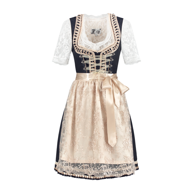 Biało-niebieska sukienka Dirndl Oktoberfest Ladies 2 części