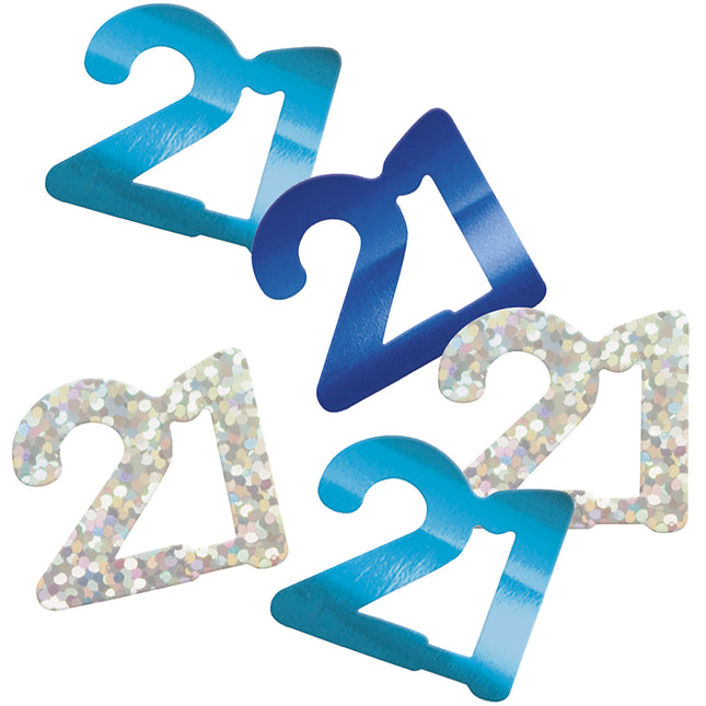 21 Years Confetti Bag Blue 14gr