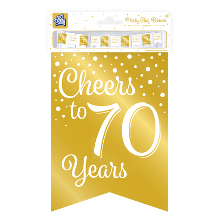 Banner 70 Years Gold White 6m