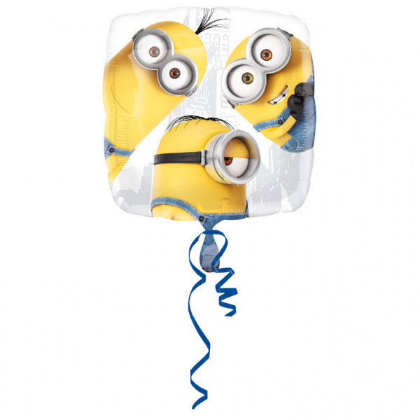 Balon helowy Minionki kwadrat 43 cm pusty