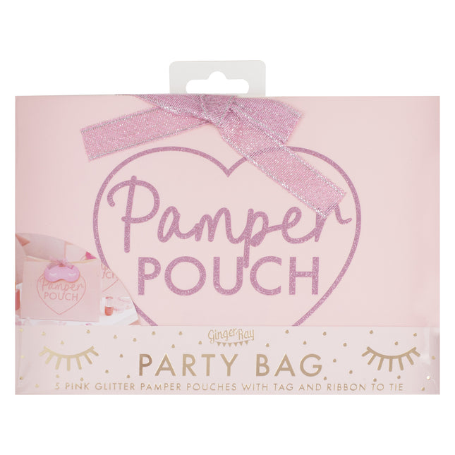 Różowe torebki imprezowe Pamer Pouch 20cm 5szt.