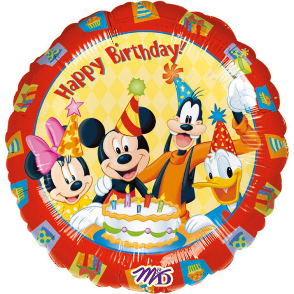 Myszka Miki balon helowy Happy Birthday 43cm pusty