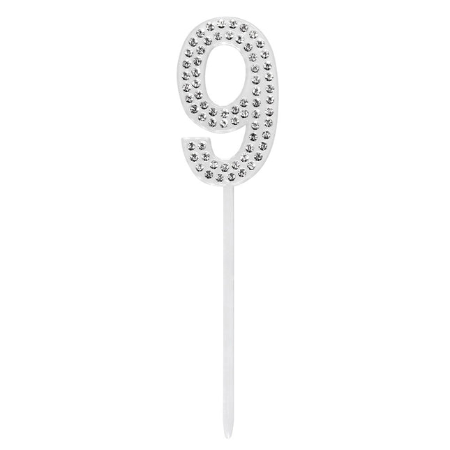 9 Years Cake topper Diamond 10,5 cm