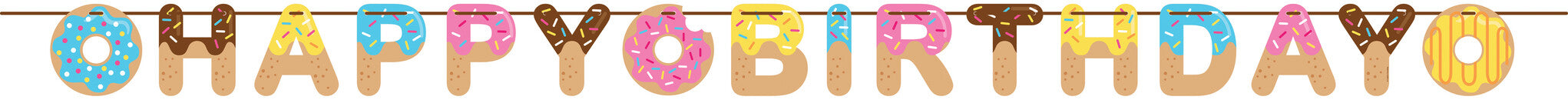 Donut Garland Happy Birthday 2,6 m