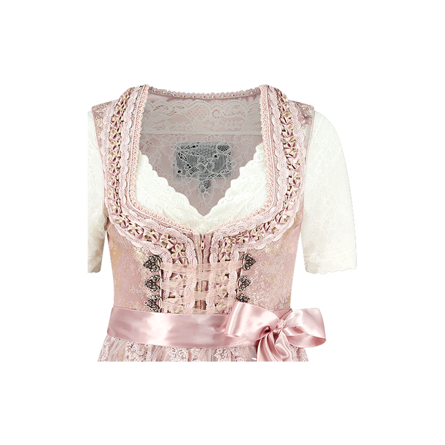 Jasnoróżowy Dirndl Dress Oktoberfest Women 2 Pieces