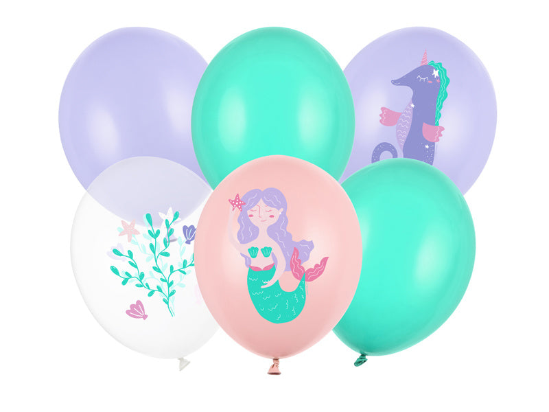 Balony syrenki 30cm 6szt