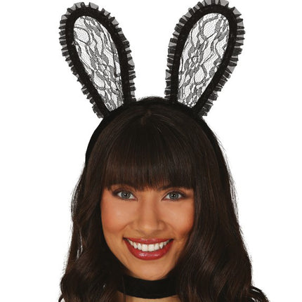 Tiara Rabbit Black Lace