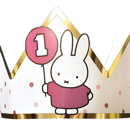 Miffy Crown 1 Year Pink 9,5cm