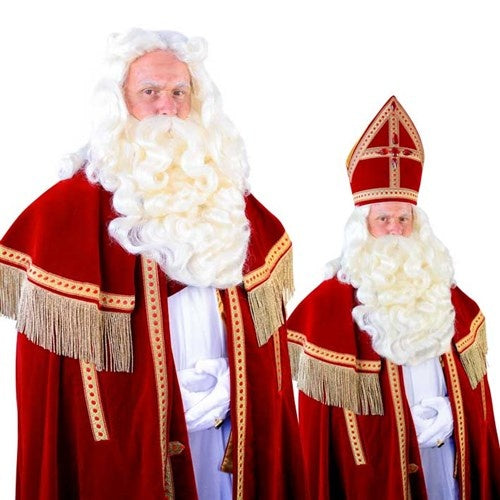 Broda Sinterklaasa z luźnymi wąsami Madrid Kanekalon