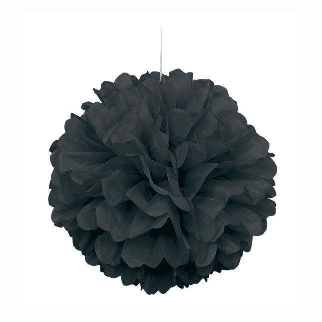 Pompon czarny 40 cm