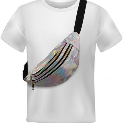 Torba biodrowa Holographic Silver