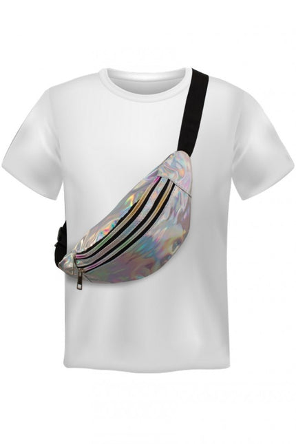 Torba biodrowa Holographic Silver