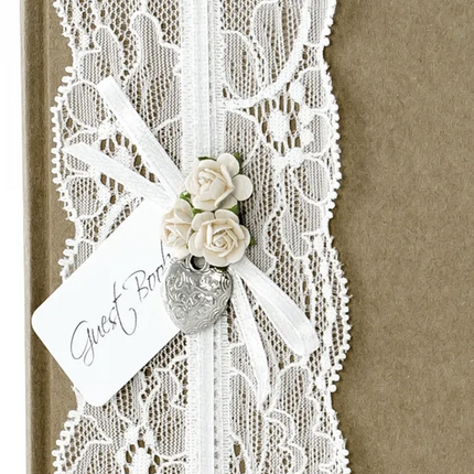 Księga gości Kraft Lace 20,5cm