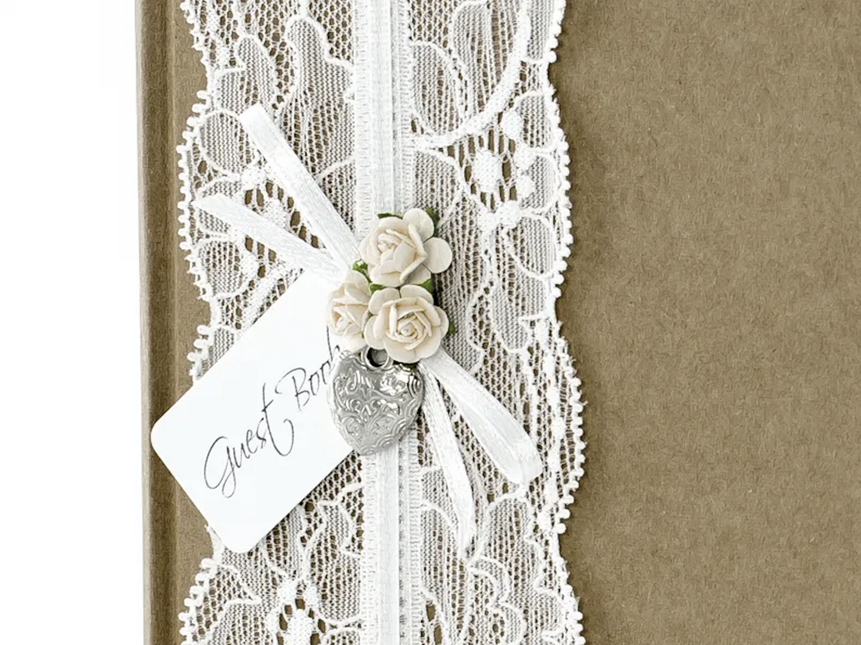 Księga gości Kraft Lace 20,5cm