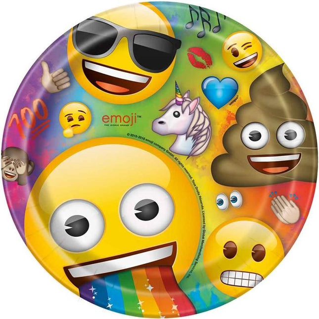 Talerzyki Emoji Fun 23cm 8szt